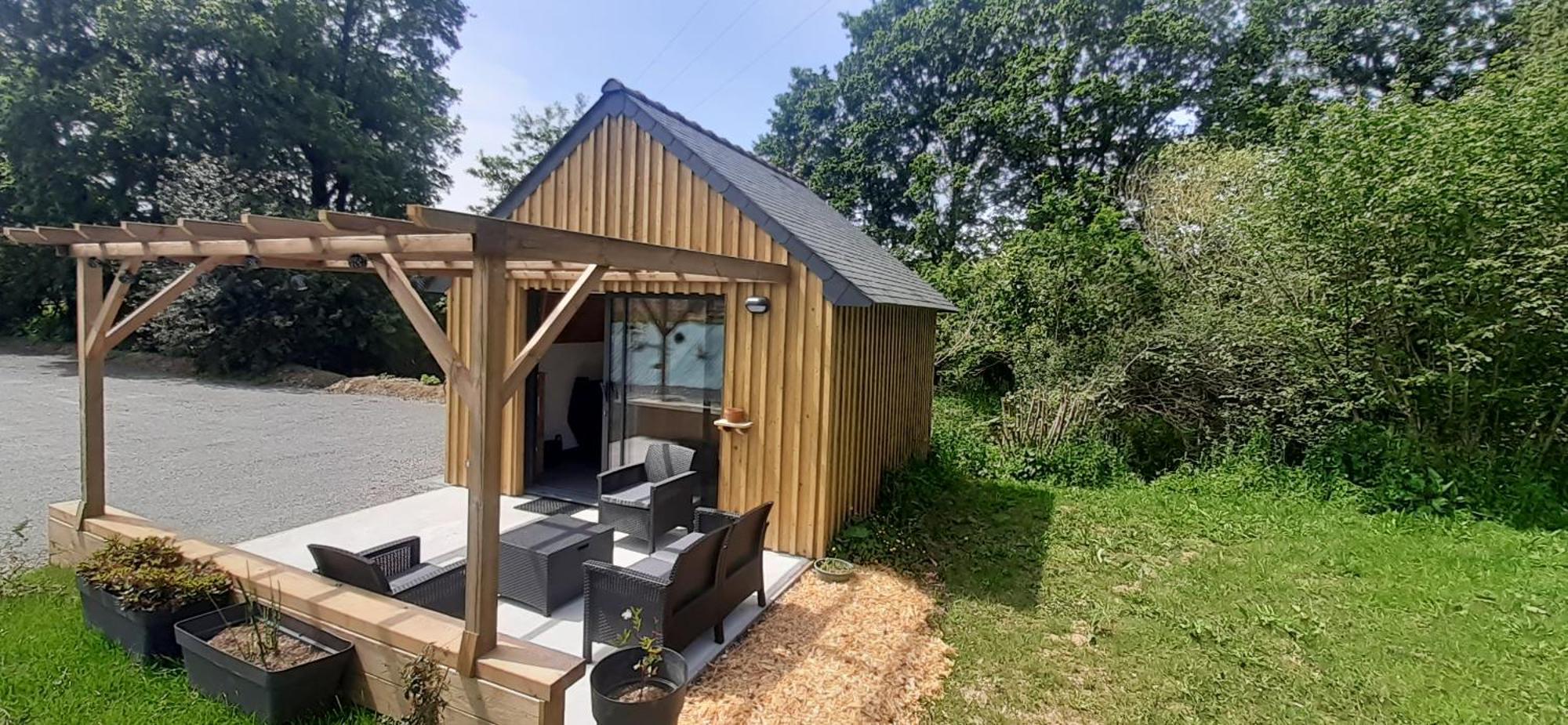 Chalets De Pont Cob Avec Spa Gouezec Bagian luar foto